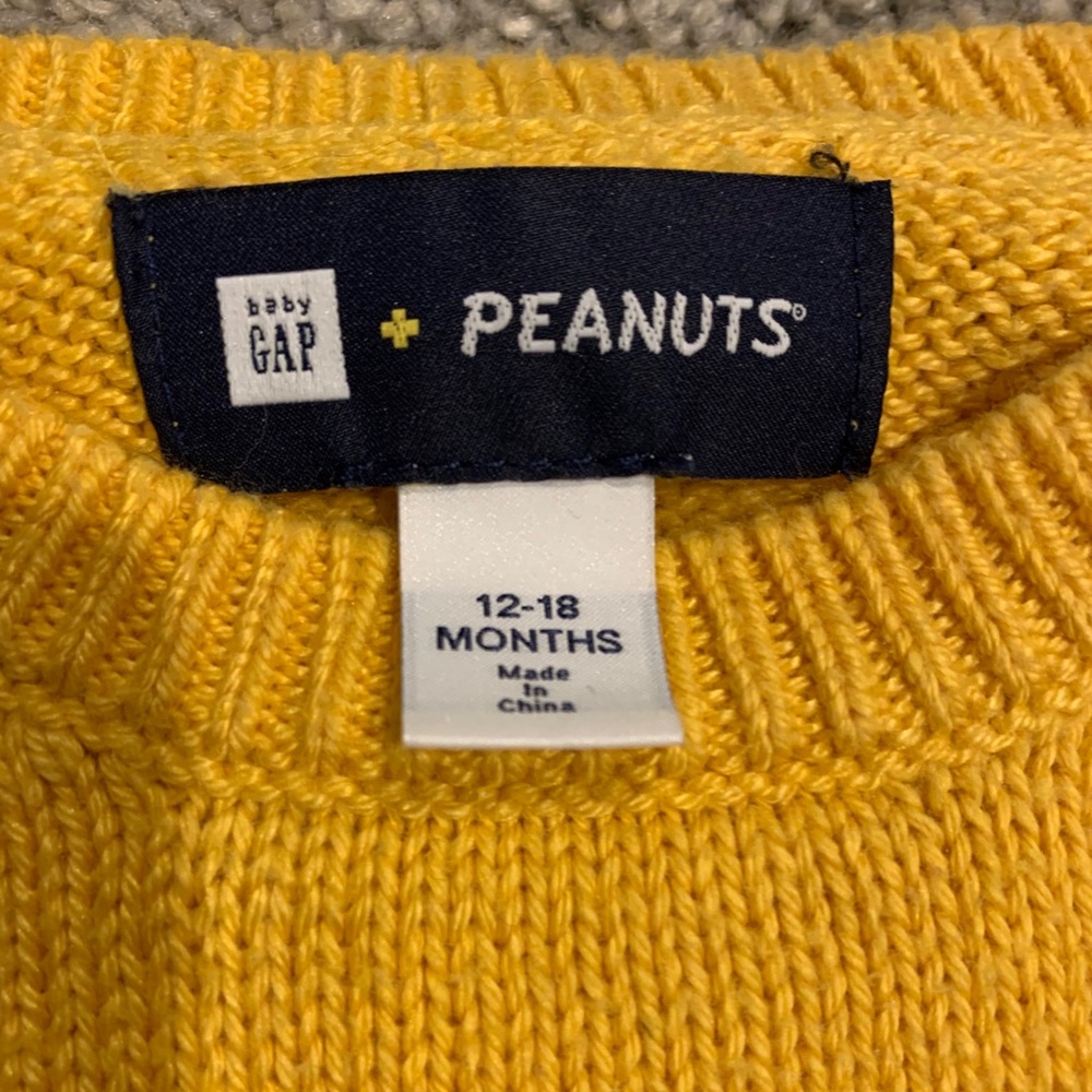 Gap x Peanuts Charlie Brown knit onesie